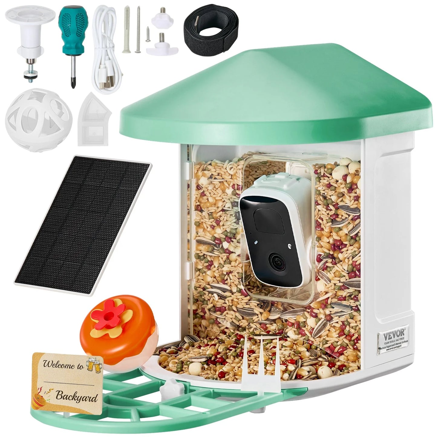 Smart Bird Feeder with Camera 2K HD