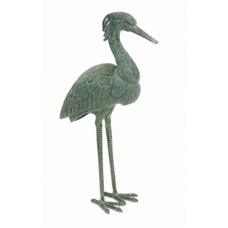 Stately Blue Heron Garden Statue