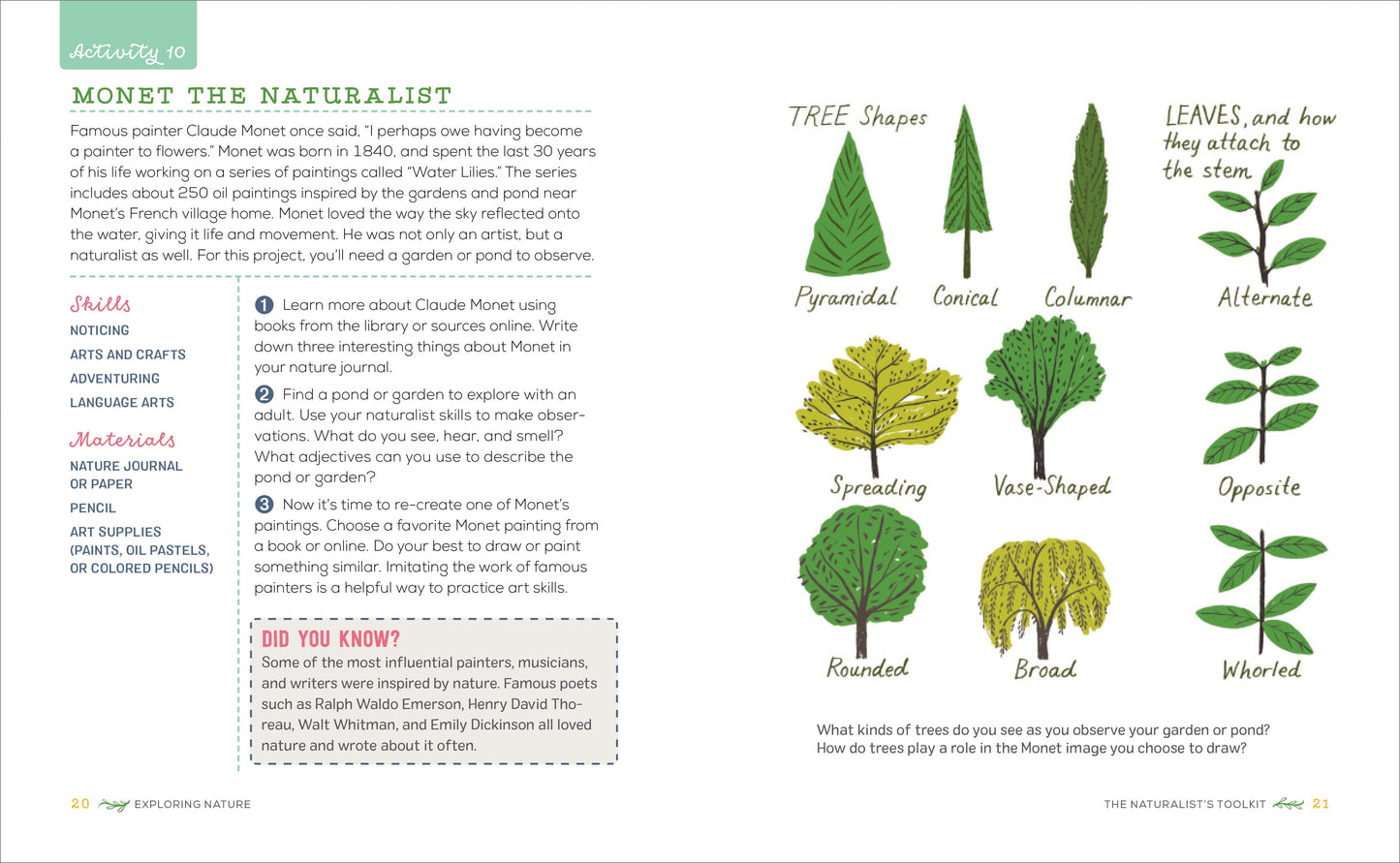 Exploring Nature Activity Book for Kids: 50 Creative Projects to Spark Curiosity in the Outdoors (Spiral Bound)