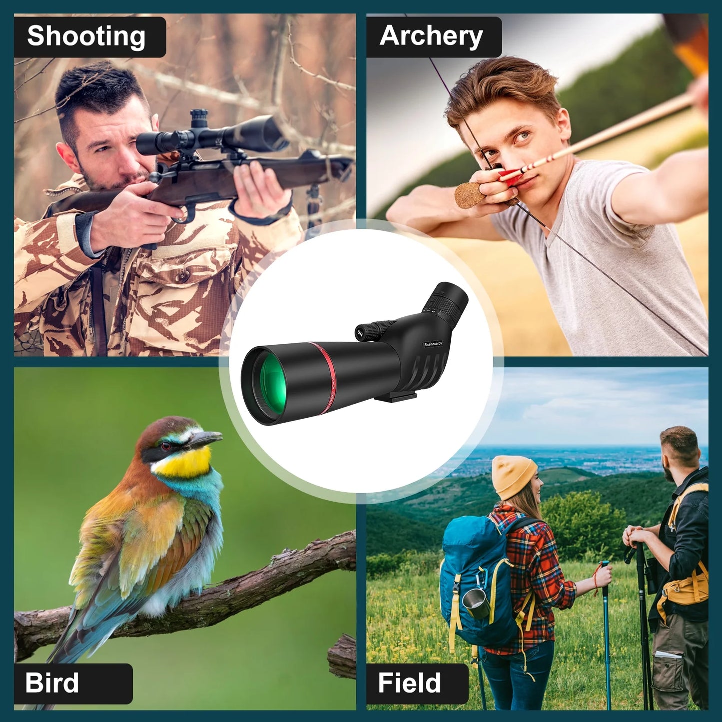 25-75 X 80 Spotting Scope with Tripod Phone Adapter Monocular Telescope Spotting Scopes for Target Shooting Hunting Bird Watching