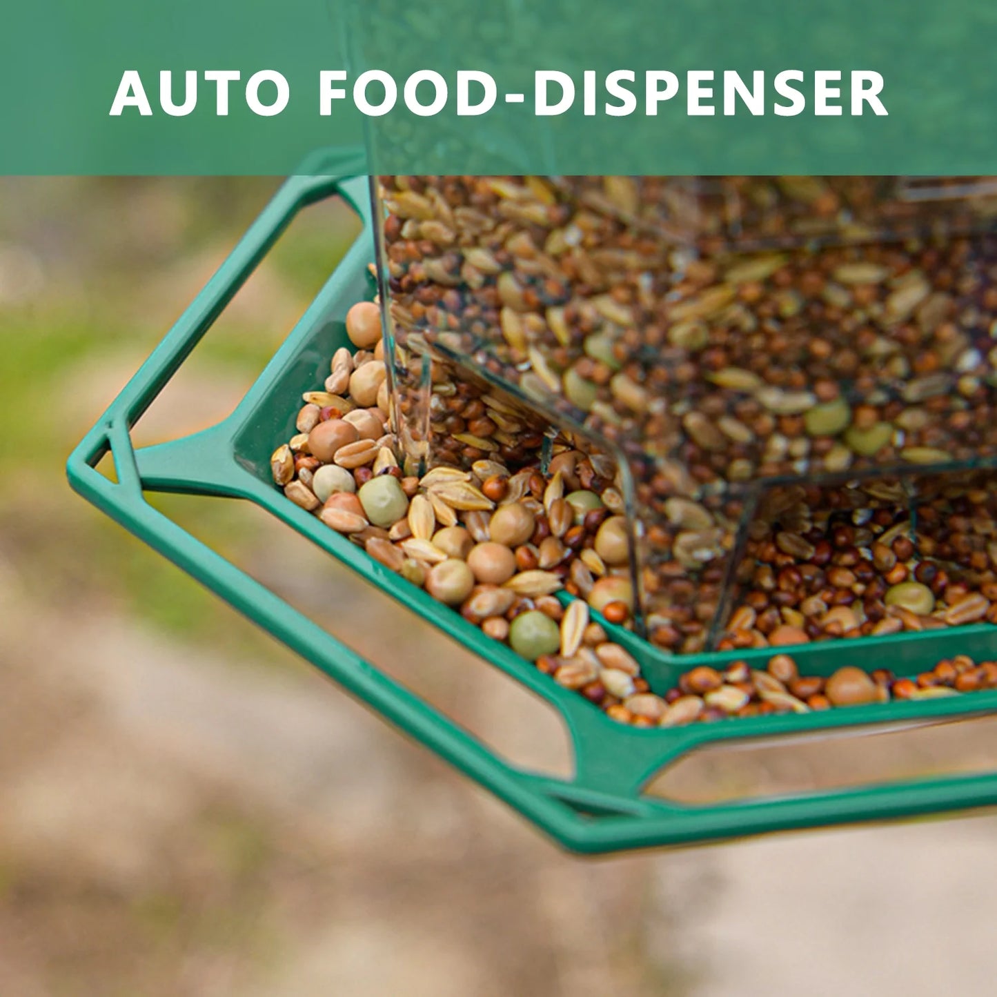 Bird Feeder for Outdoor Hanging, Expandable 7.8'' Tall Latch Feature, Heavy Duty Bird Feeders for outside Garden Yard Decoration Green