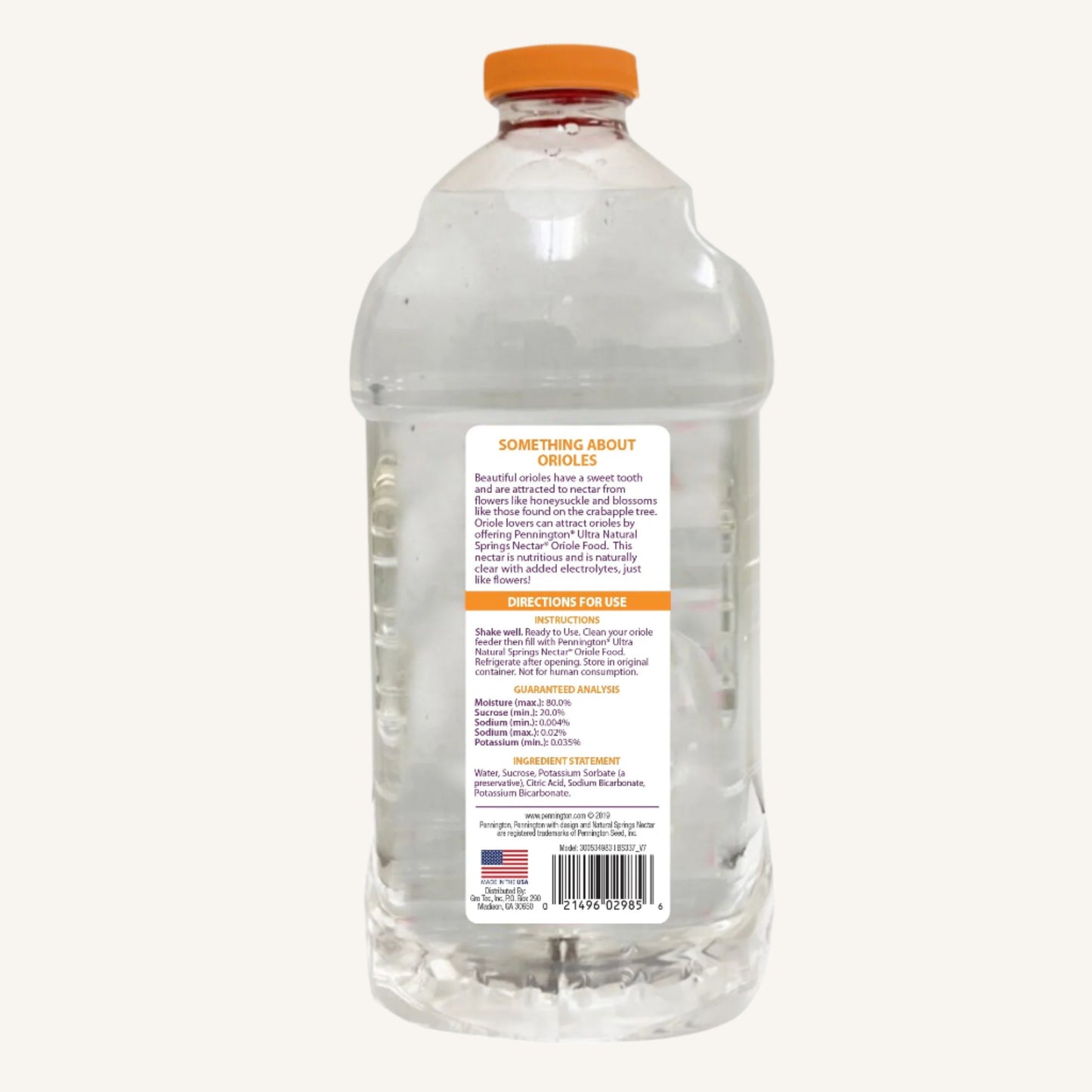 Natural Springs Oriole Nectar - 64 Oz