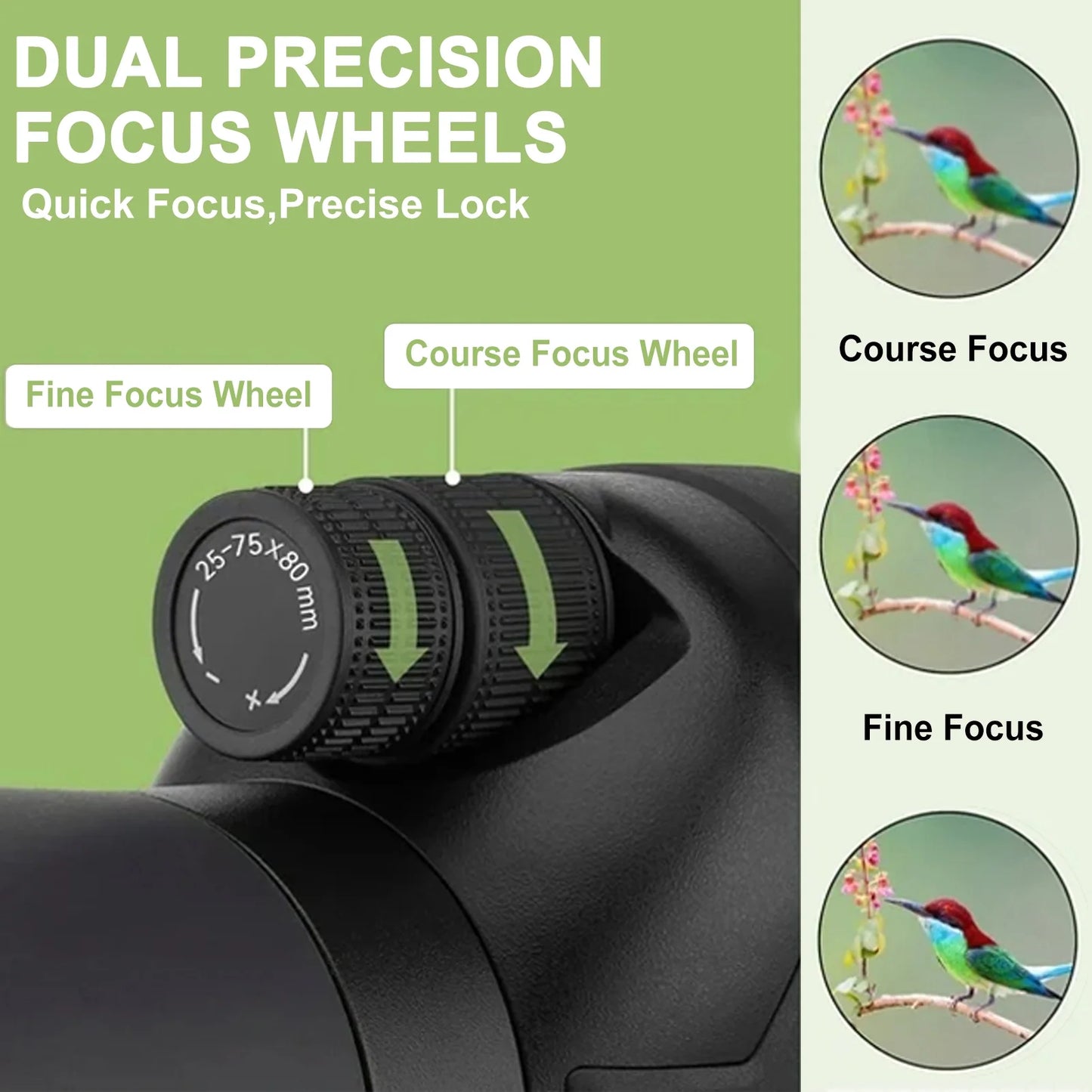 25-75 X 80 Spotting Scope with Tripod Phone Adapter Monocular Telescope Spotting Scopes for Target Shooting Hunting Bird Watching