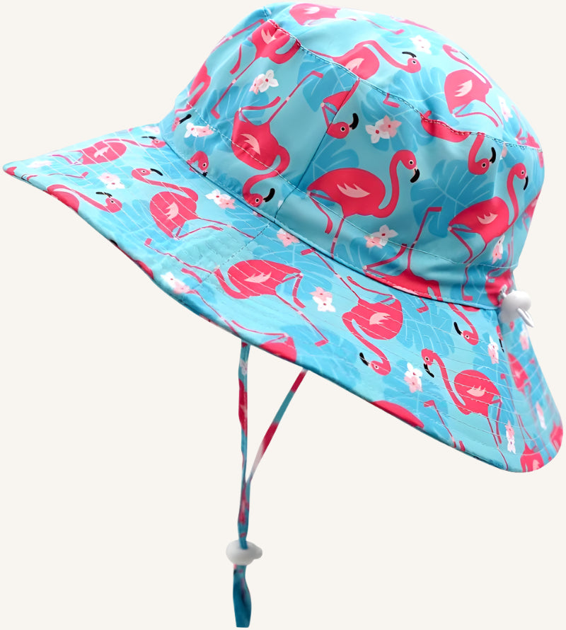 UPF50+ Wide Brim Sun Hat Boys Girls Sun Protection Hat Zoo Beach Swim Safari Bucket Hat for Baby Toddler Kid