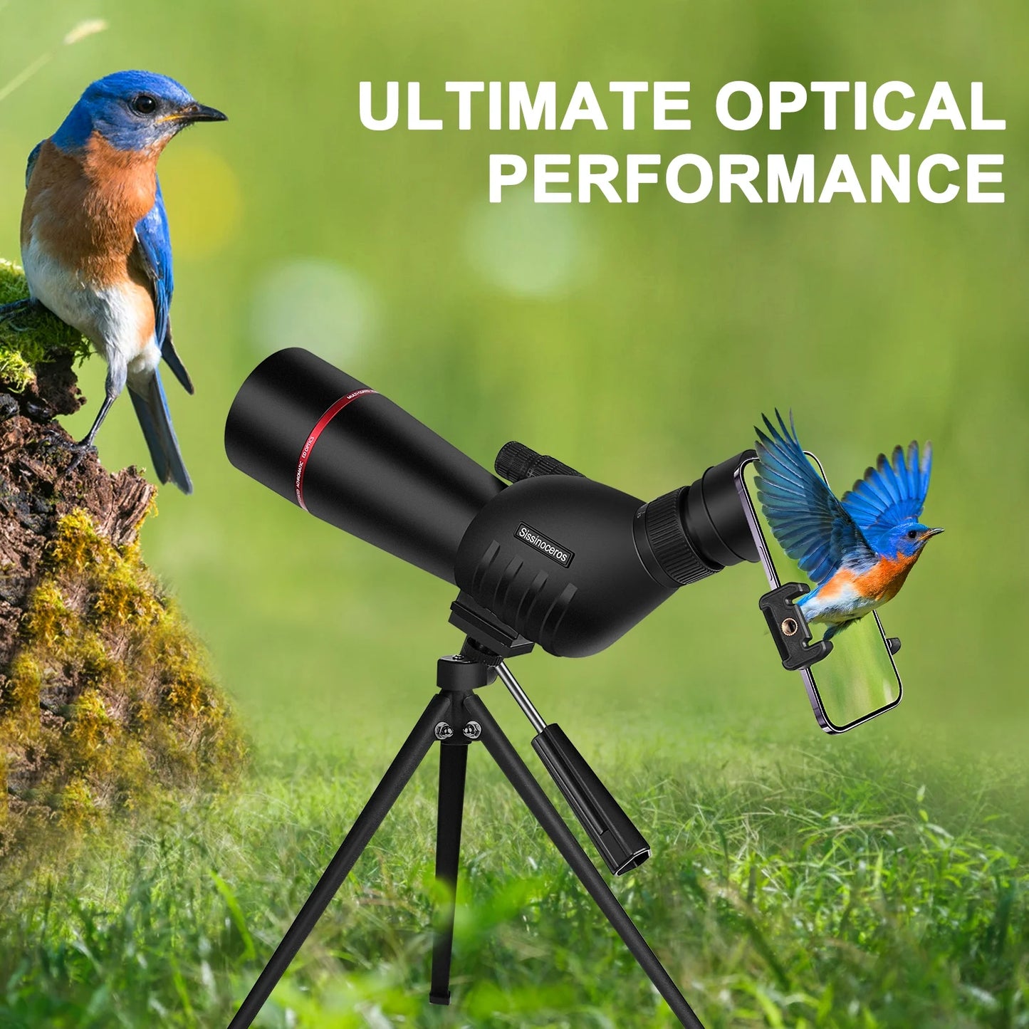 25-75 X 80 Spotting Scope with Tripod Phone Adapter Monocular Telescope Spotting Scopes for Target Shooting Hunting Bird Watching