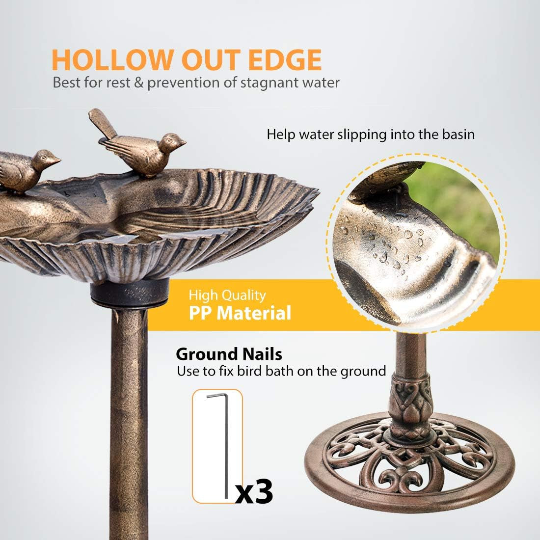 "Two Birds" Birdbath