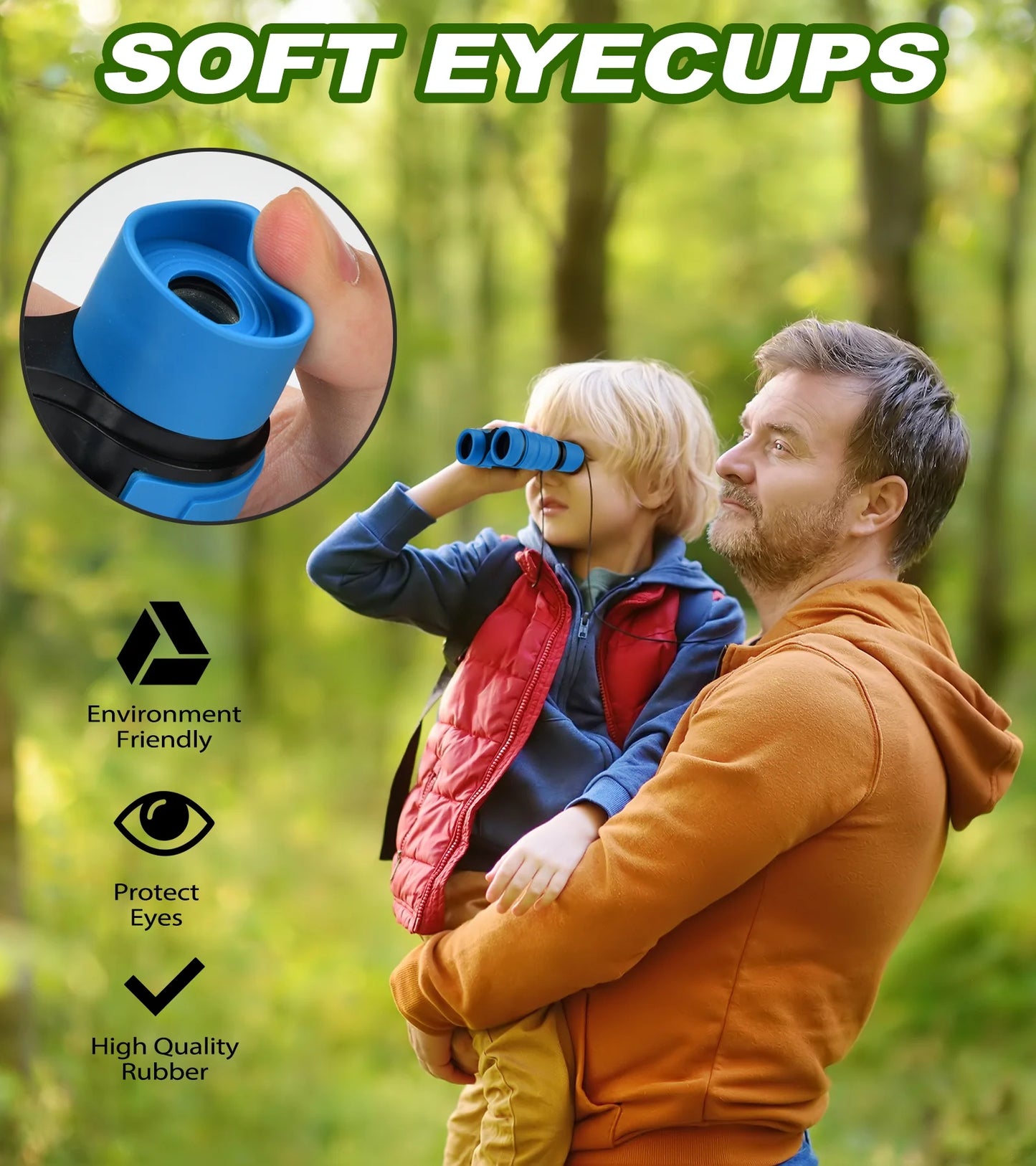 Binoculars for Kids, Kids Binoculars for 3-12 Years Boys and Girls Toys Gifts Optics Shockproof Toy Binoculars for Bird Watching, Educational Insights, Camping, Science, Detective
