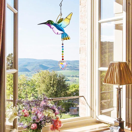 Hummingbird Crystal Suncatcher