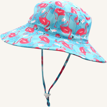 UPF50+ Wide Brim Sun Hat Boys Girls Sun Protection Hat Zoo Beach Swim Safari Bucket Hat for Baby Toddler Kid