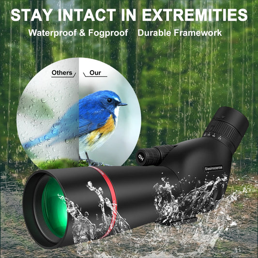 25-75 X 80 Spotting Scope with Tripod Phone Adapter Monocular Telescope Spotting Scopes for Target Shooting Hunting Bird Watching
