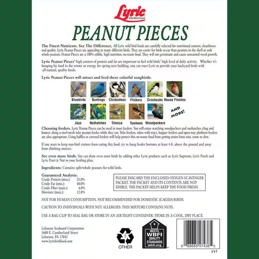 Lyric Peanut Pieces Wild Bird Food - 15lbs