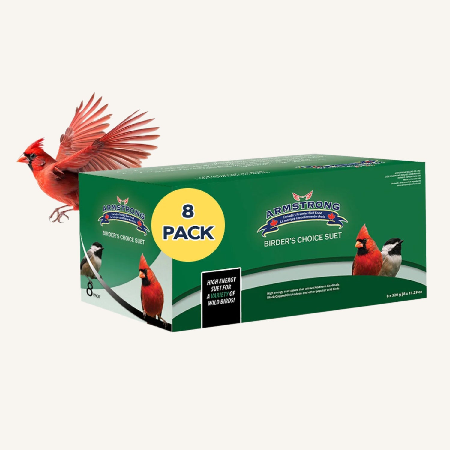 Armstrong Wild Bird Food Birder'S Choice Suet Cake, 11.3Oz (Pack of 8)