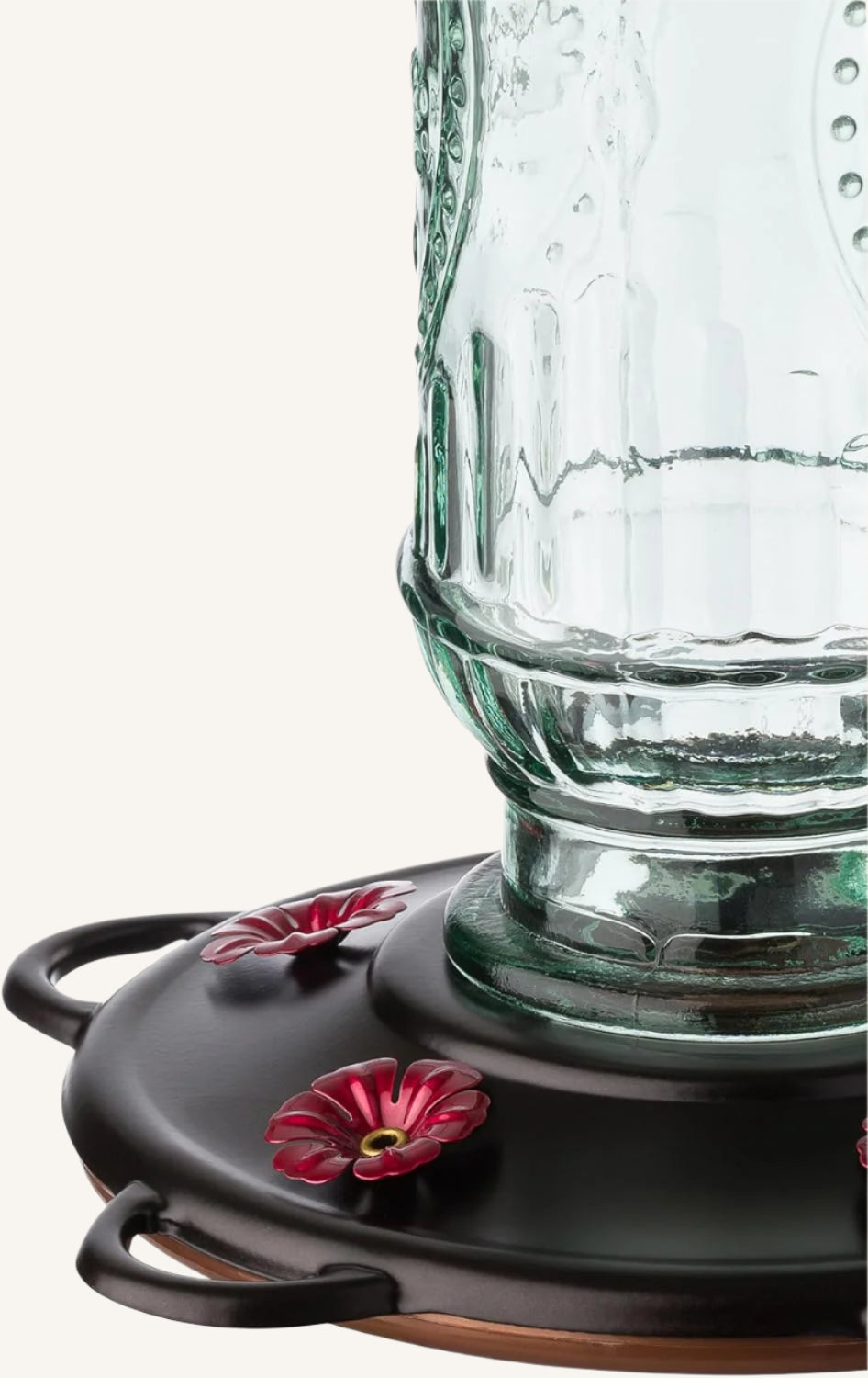 Vintage Hummingbird Feeder, Antique Glass Hummingbird Feeders for Outdoors, 5 Feeding Stations, 20 Ounces