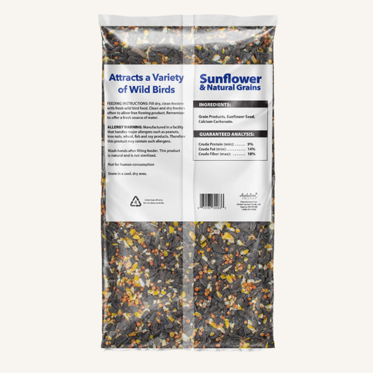Sunflower & Natural Grains Wild Bird Feed, 5 Lb - Pack of 5