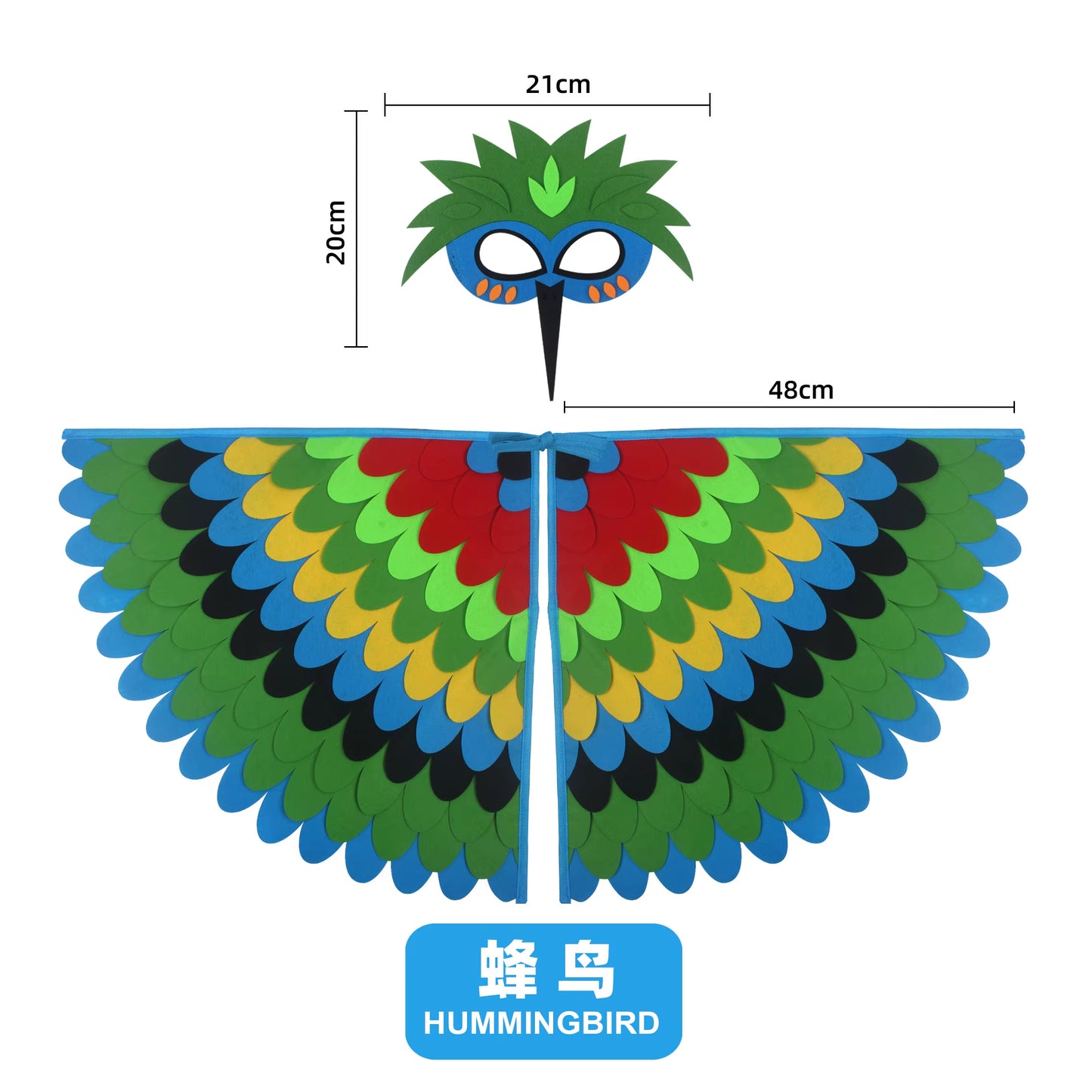 Bird Costume with Wings and Mask