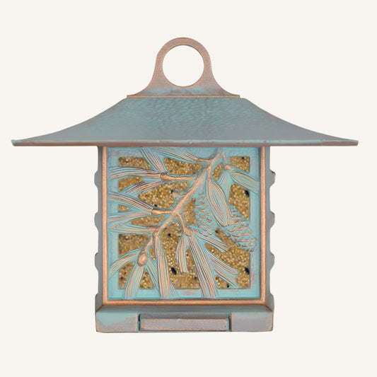 Pinecone Artisan Copper Verdi Suet Bird Feeder