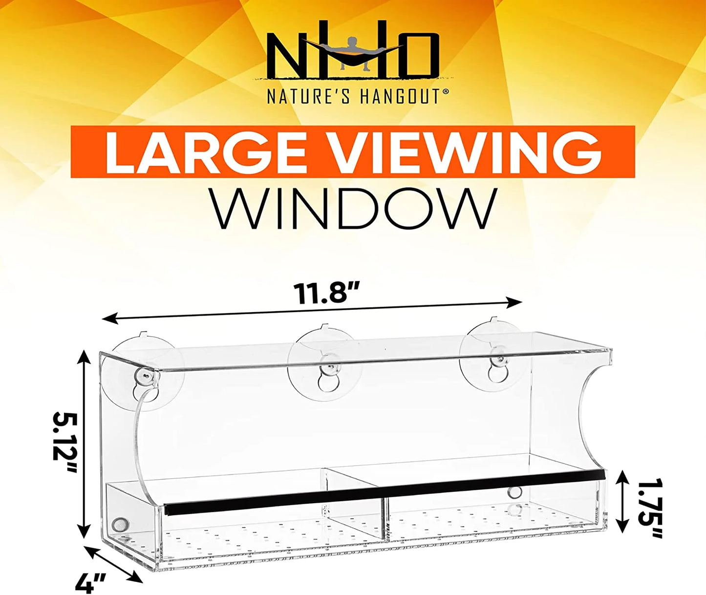 Suction Cup Window Bird Feeder - Clear