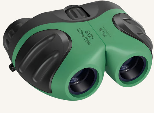 Easter Gifts for 3-12 Years Old Boys, VNVDFLM Compact 8X21 Shock Proof Green Binoculars for Bird Watching Kids Telescope for Teens Toys for 5-10 Years Old Girls (Green)