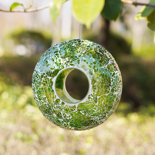 Peridot Green Mosaic Bird Feeder