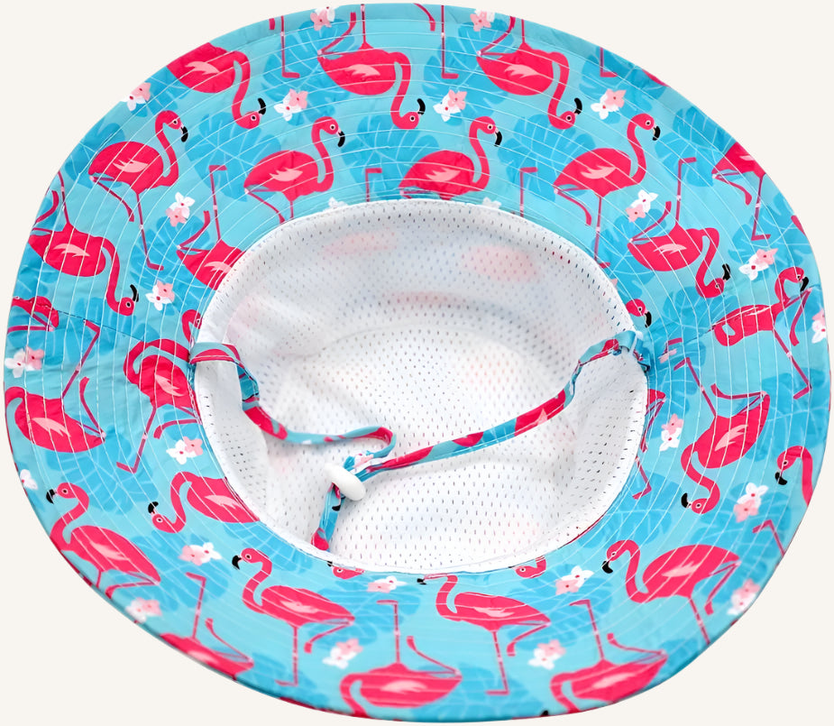 UPF50+ Wide Brim Sun Hat Boys Girls Sun Protection Hat Zoo Beach Swim Safari Bucket Hat for Baby Toddler Kid