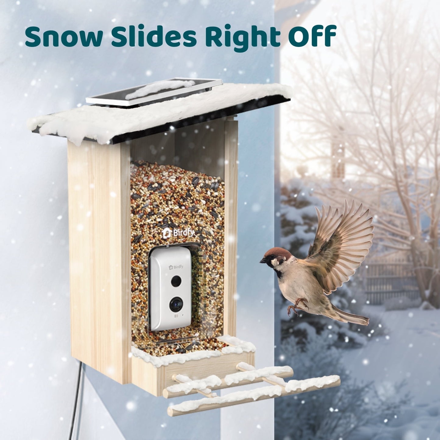 Birdfy Smart Bird Feeder with Integrated Solar Panel and Camera