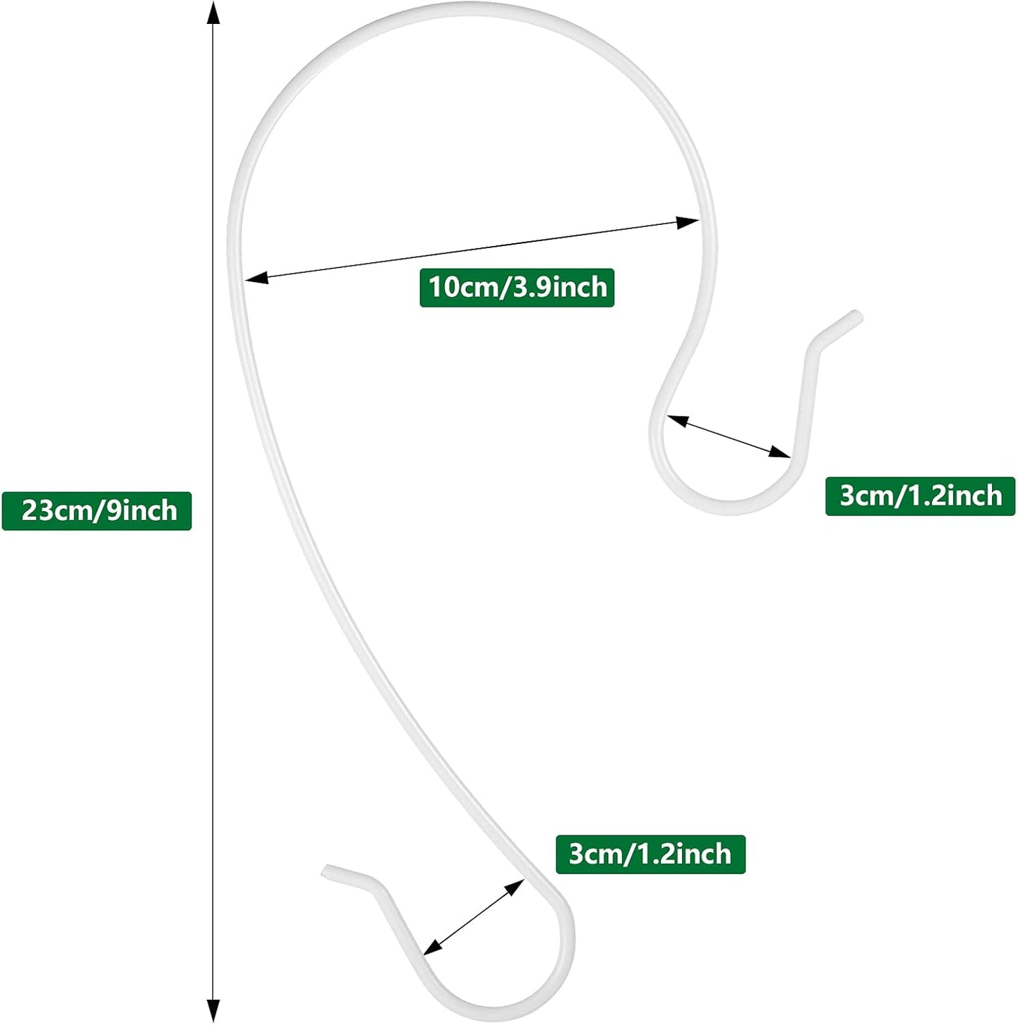 Bird Feeder Branch Hook - 6 Pack in White