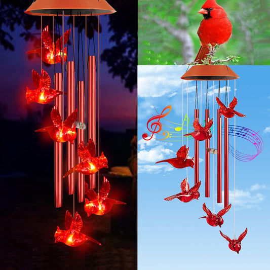 Cardinal Solar Wind Chimes
