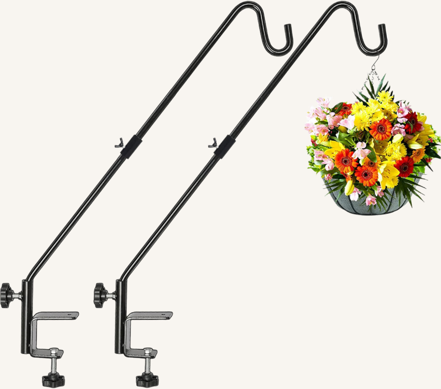 Clamp and Swivel Deck Hook - 2 Pack